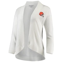 Cardigan ouvert Tommy Bahama pour femmes Cleveland Browns Lea blanc
