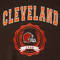 Sweat à capuche Tommy Hilfiger Brown Cleveland Browns Becca pour femme avec épaules tombantes