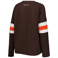 Tommy Hilfiger Brown Cleveland Browns Justine T-shirt à manches longues pour femme