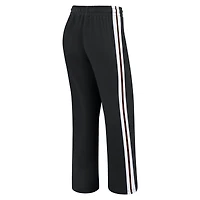 Women's WEAR by Erin Andrews Black Cleveland Browns Color-Block Straight Leg Pants