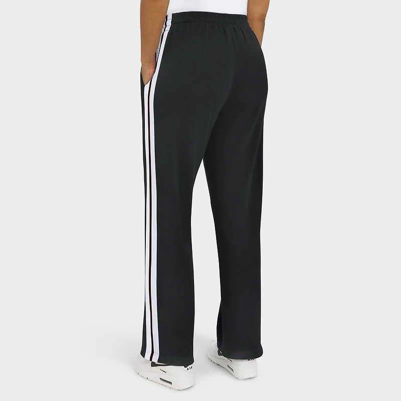 Women's WEAR by Erin Andrews Black Cleveland Browns Color-Block Straight Leg Pants