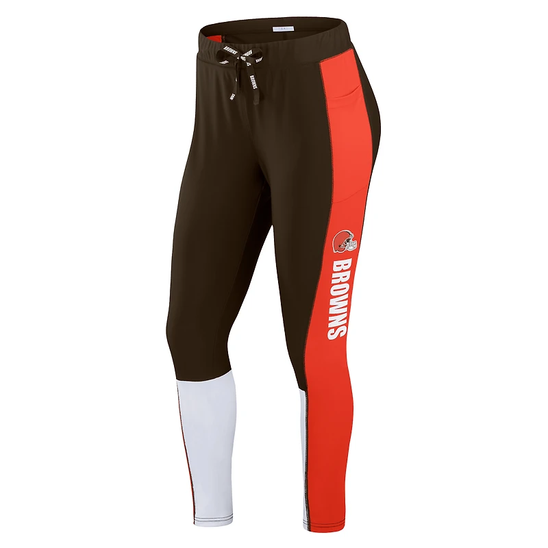Leggings à blocs de couleurs marron/orange Cleveland Browns WEAR by Erin Andrews pour femme