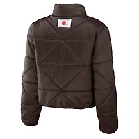 Veste courte zippée Cleveland Browns WEAR by Erin Andrews pour femme