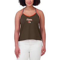 Débardeur à bretelles croisées Tri-Blend pour femme WEAR by Erin Andrews Brown des Cleveland Browns