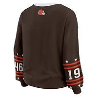 T-shirt de sport à manches longues pour femme WEAR by Erin Andrews Brown des Cleveland Browns