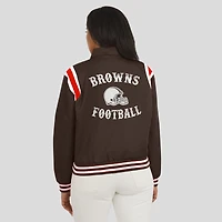Veste légère à boutons-pression complète pour femme WEAR by Erin Andrews Brown des Cleveland Browns