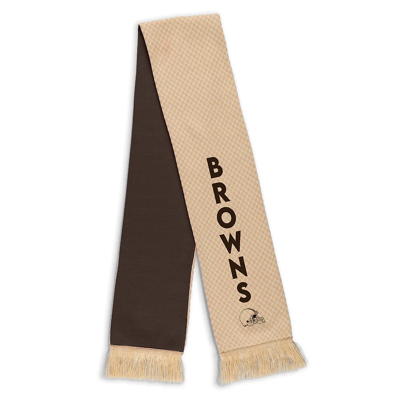 Ensemble écharpe et gants à micro-carreaux ton sur ton pour femme par Erin Andrews Cleveland Browns