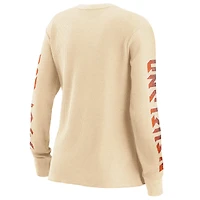 Women's WEAR by Erin Andrews Cream Cleveland Browns - Long Sleeve Thermal Top