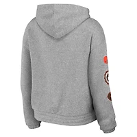 Women's WEAR by Erin Andrews Heather Gray Cleveland Browns Full-Zip Hoodie