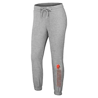 Ensemble de nuit pour femme WEAR by Erin Andrews Heather Gray Cleveland Browns en tricot à manches longues et pantalon