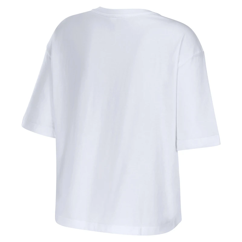 T-shirt court à fleurs WEAR by Erin Andrews des Cleveland Browns pour femmes, blanc