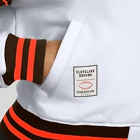Veste polaire blanche à boutons-pression pour femme WEAR by Erin Andrews des Cleveland Browns