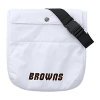 Doudoune zippée entièrement repliable blanche Cleveland Browns WEAR by Erin Andrews pour femme