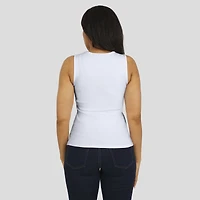 Women's WEAR by Erin Andrews  White Cleveland Browns Ribbed Graphic Tank Top