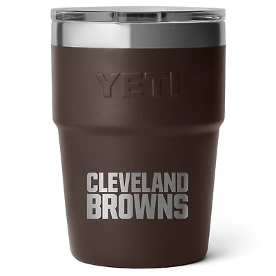 Gobelet empilable Rambler YETI Cleveland Browns 473 ml avec couvercle Magslider