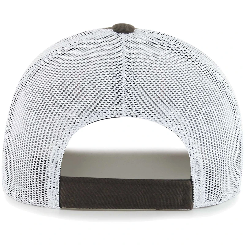 Youth '47 Brown/White Cleveland Browns Scramble Adjustable Trucker Hat