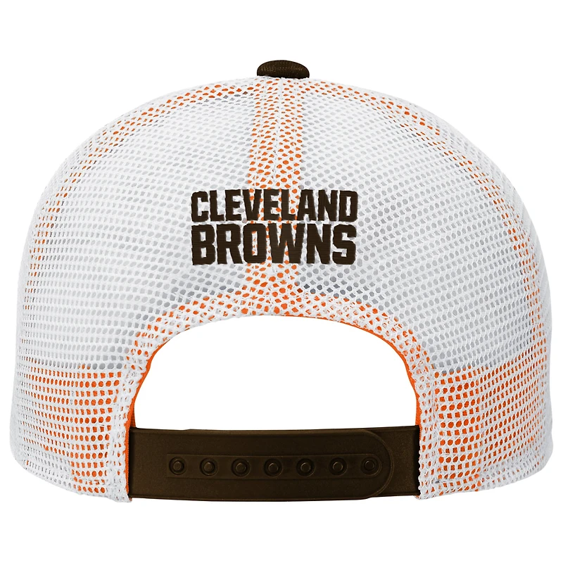 Casquette réglable marron Cleveland Browns Core Lockup Trucker pour jeune