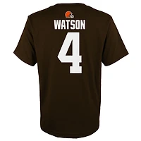 T-shirt avec nom et numéro de joueur principal des Cleveland Browns Deshaun Watson Brown