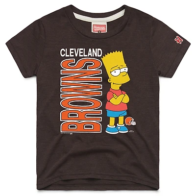 T-shirt tri-blend marron Cleveland Browns Youth Homage x The Simpsons
