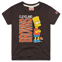 T-shirt tri-blend marron Cleveland Browns Youth Homage x The Simpsons