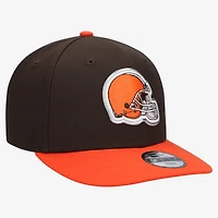 Casquette snapback New Era marron/orange Cleveland Browns 2026 NFL Draft pour jeunes