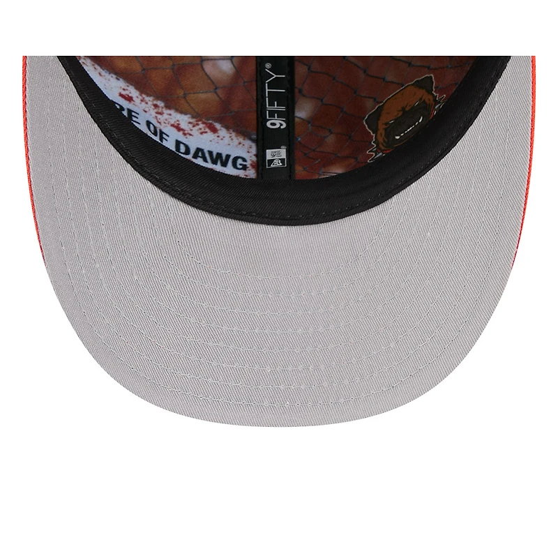 Casquette snapback New Era marron/orange Cleveland Browns 2026 NFL Draft pour jeunes