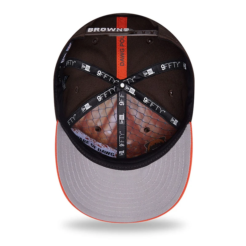 Youth New Era Brown/Orange Cleveland Browns 2026 NFL Draft Pre-Curved 9FIFTY Snapback Hat