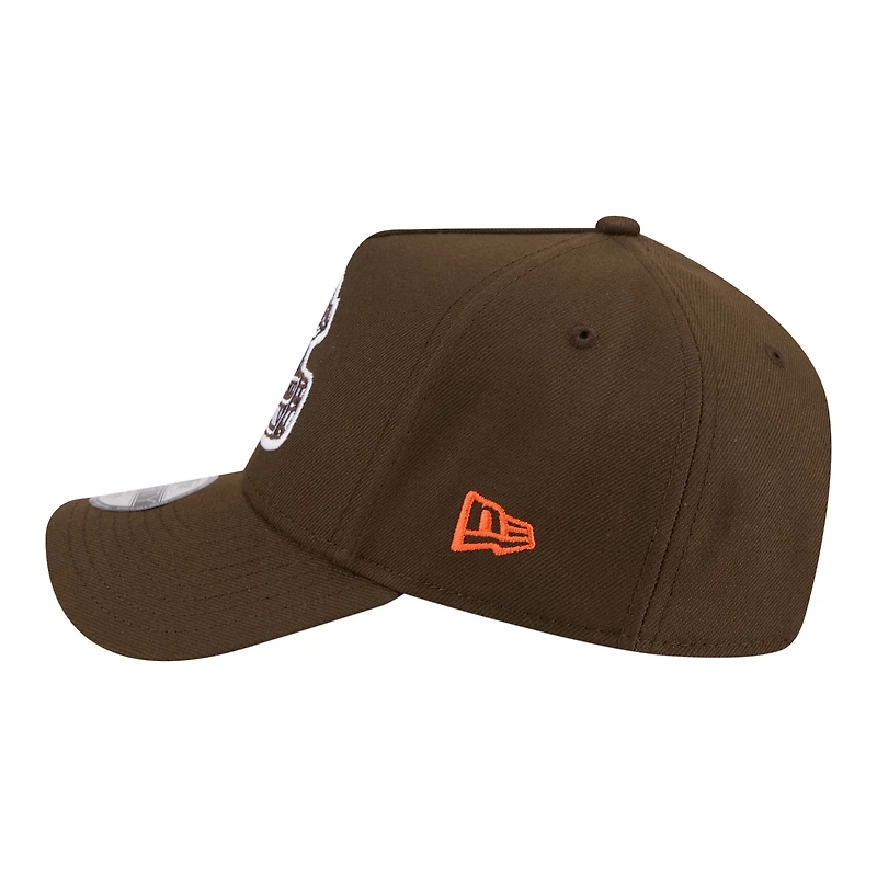 Casquette ajustable New Era Cleveland Browns 9FORTY pour jeunes, marron, modèle A-Frame