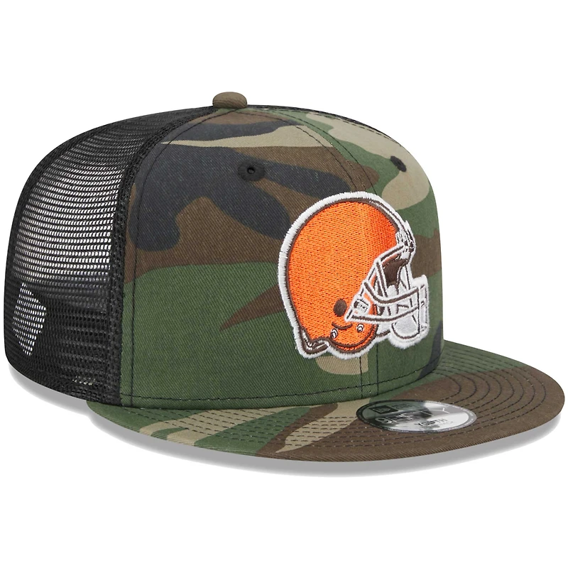 Casquette New Era Camo Cleveland Browns Main Trucker 9FIFTY Snapback pour jeune