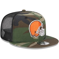 Casquette New Era Camo Cleveland Browns Main Trucker 9FIFTY Snapback pour jeune