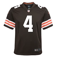 Maillot de match Nike Deshaun Watson pour jeunes des Cleveland Browns, marron
