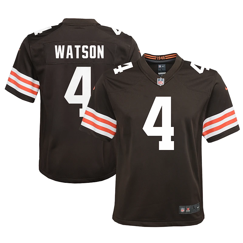 Maillot de match Nike Deshaun Watson Brown pour jeunes des Cleveland Browns