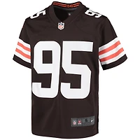 Maillot de match Nike Myles Garrett marron pour jeunes des Cleveland Browns