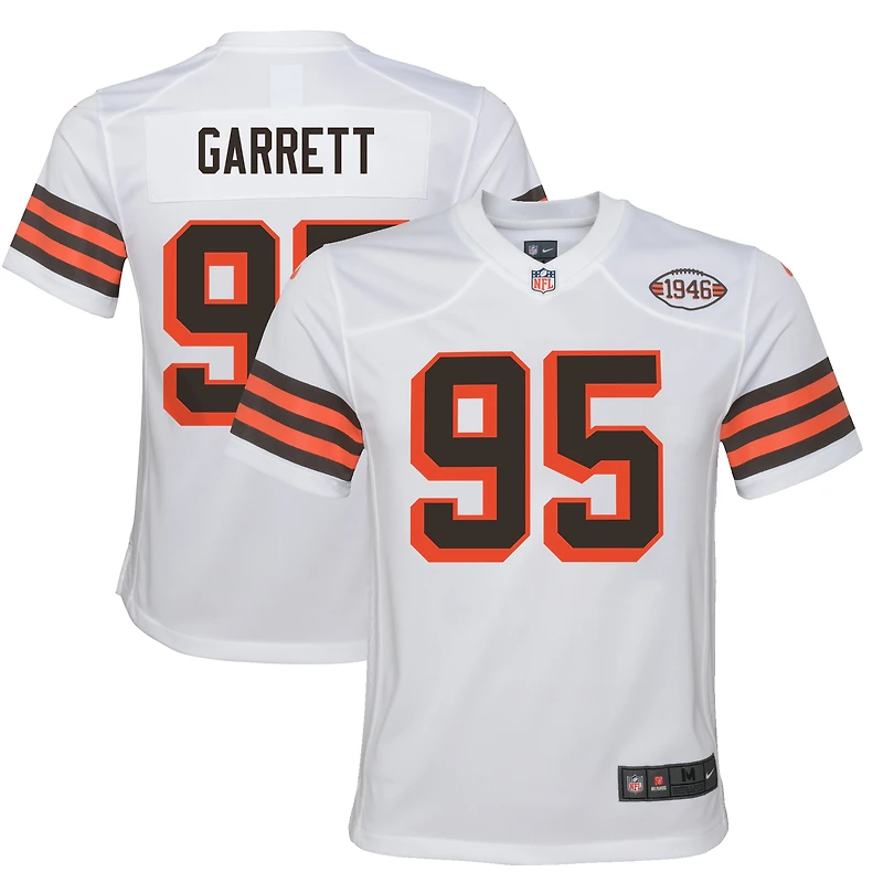 Maillot Nike Myles Garrett blanc pour jeune des Cleveland Browns