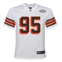 Youth Nike Myles Garrett White Cleveland Browns Game Jersey
