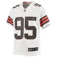 Maillot Nike Myles Garrett blanc pour jeune des Cleveland Browns