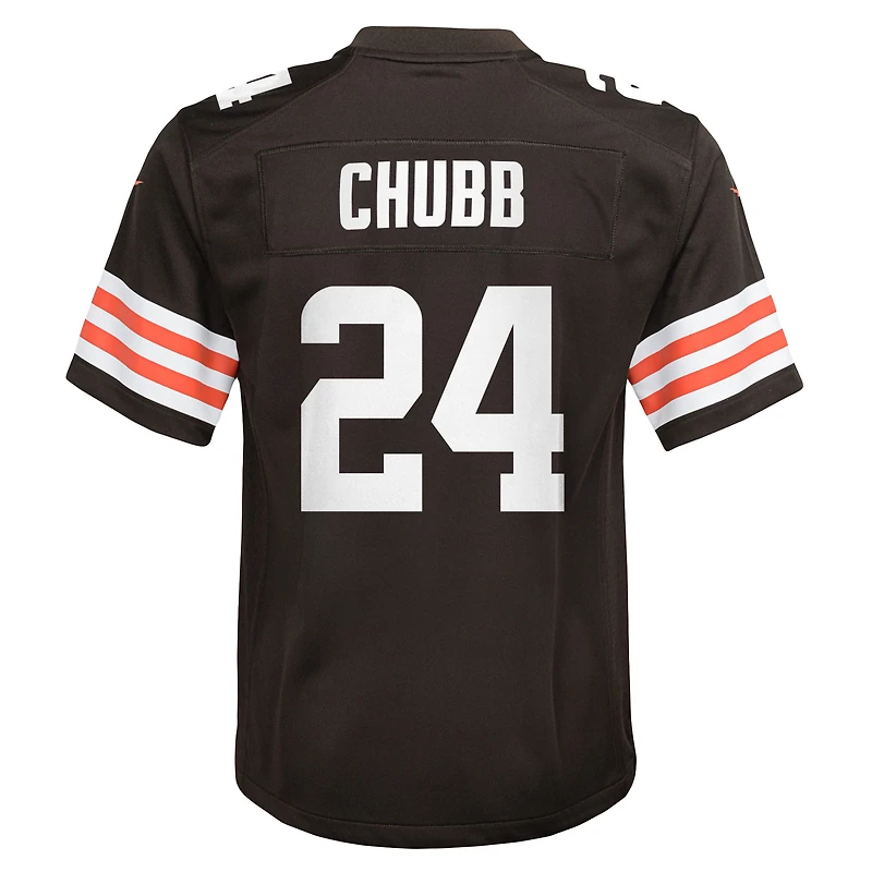 Jeu Nike Nick Chubb marron Cleveland Browns pour jeunes - Maillot