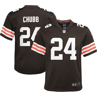 Jeu Nike Nick Chubb marron Cleveland Browns pour jeunes - Maillot