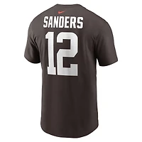T-shirt Nike Shedeur Sanders Brown pour jeune, nom et numéro de joueur des Cleveland Browns lors la draft NFL 2025
