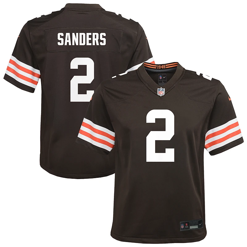 Youth Nike Shedeur Sanders Brown Cleveland Browns Game Jersey