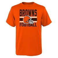 Ensemble de t-shirts préférés des fans Cleveland Browns orange/marron pour jeune