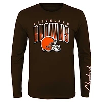 Ensemble de t-shirts préférés des fans Cleveland Browns orange/marron pour jeune