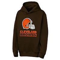 Sweat à capuche marron Cleveland Browns Back to Basics pour jeunes Outerstuff