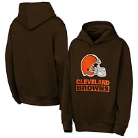 Sweat à capuche marron Cleveland Browns Back to Basics pour jeunes Outerstuff