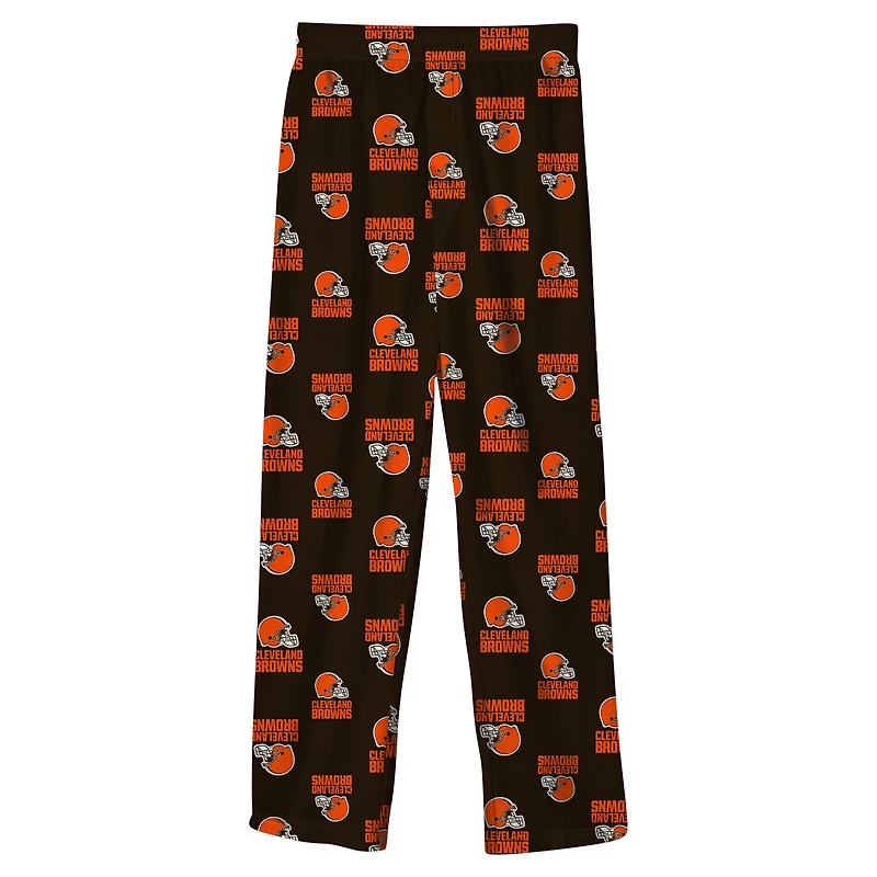 Youth Outerstuff Brown Cleveland Browns Printed Pajama Pants