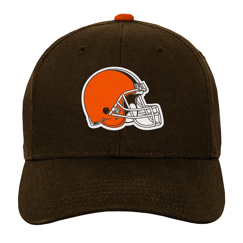 Casquette ajustable pré-courbée Youth Outerstuff Brown Cleveland Browns Team