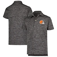 Polo en fil nuageux pour jeunes Wes & Willy Charcoal Cleveland Browns