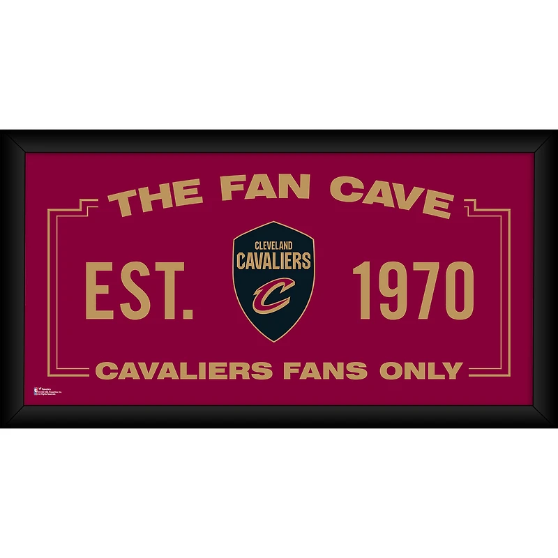Collage encadré 10'' x 20'' Fan Cave des Cleveland Cavaliers
