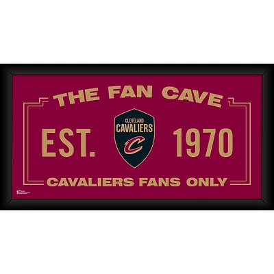 Collage encadré 10'' x 20'' Fan Cave des Cleveland Cavaliers