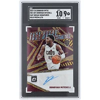 Carte Panini Donruss Optic Gold Prizm 2023-24 autographiée par Donovan Mitchell des Cleveland Cavaliers #FBS-MIT #6/10 SGC authentifiée 9/10